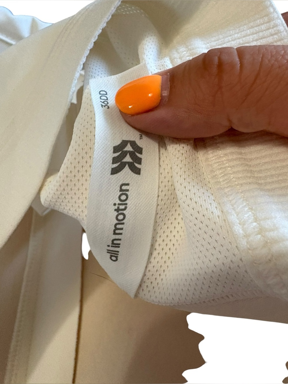all in motion White Front-Zip High Support Sports Bra - Picture 4 of 5